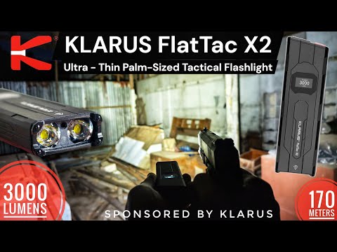 Klarus FlatTac X2 - Ultra Thin Palm Sized Tactical Flashlight, 3000 lm &amp; Discount Code