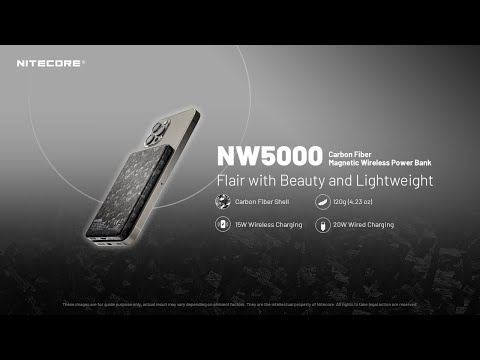 Ultra Lightweight！Carbon Fiber Magnetic Wireless Power Bank丨Flair with Beauty and Lightweight