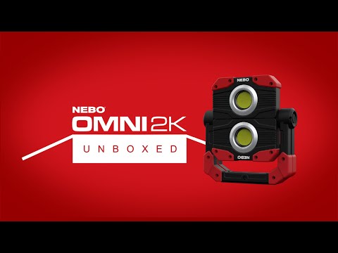 NEBO Unboxed OMNI 2K 2,000 Lumen Rechargeable Omni Directional Work Light