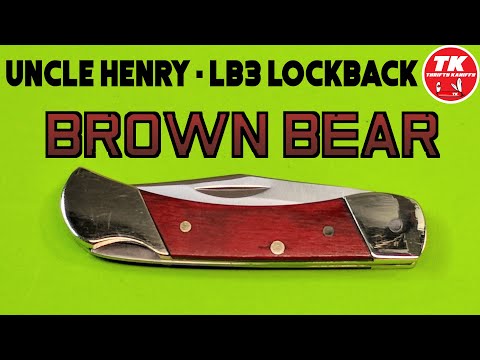 Uncle Henry LB3 Brown Bear Lockback Pocket Knife