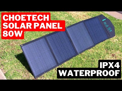 WATERPROOF Foldable Portable OFF-GRID Power | 80W Choetech Folding Solar Panel