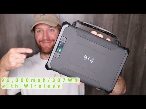 This Incredible 96000mAh Rugged Power Bank with Wireless Charging and 60W PD Output!