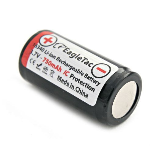 Eagtac 16340 Protected Rechargeable 750mAh Li-ion Battery