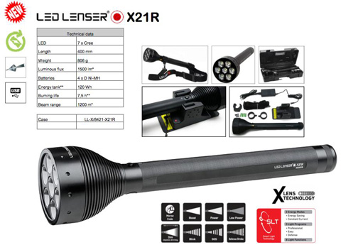 LED Lenser X21R LED w/Hard Case – 5000 Lumen | Elite Outdoor Gear