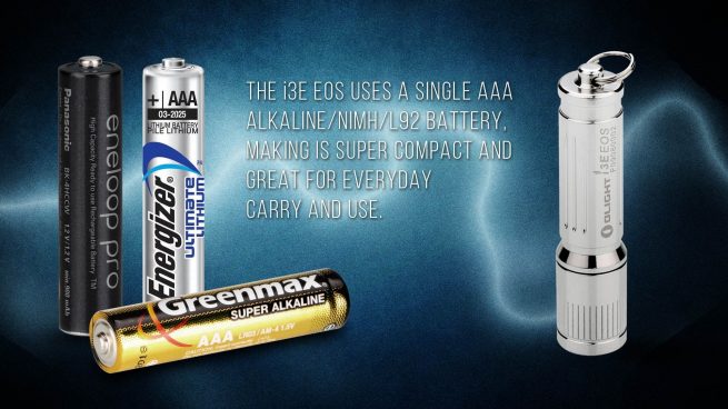 Olight i3E EOS AAA Keyring Flashlight - Black (90 Lumens) - Image 4