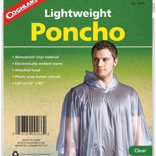 Coghlan's Poncho- Lightweight Clear