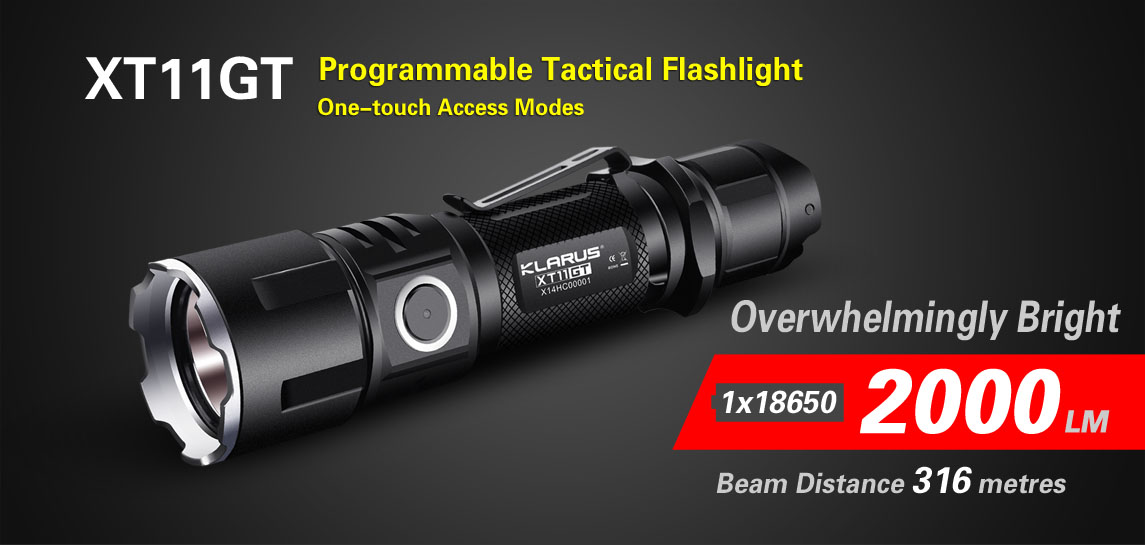 Klarus XT11GT 2000 Lumen Rechargeable Torch -0