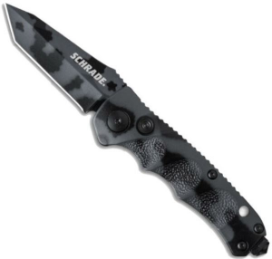 Schrade Urban Camo Push Button Lock Folding Blade-12391