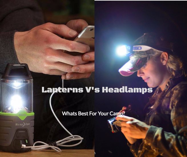 what is best light source for camping a lantern or headlamp.