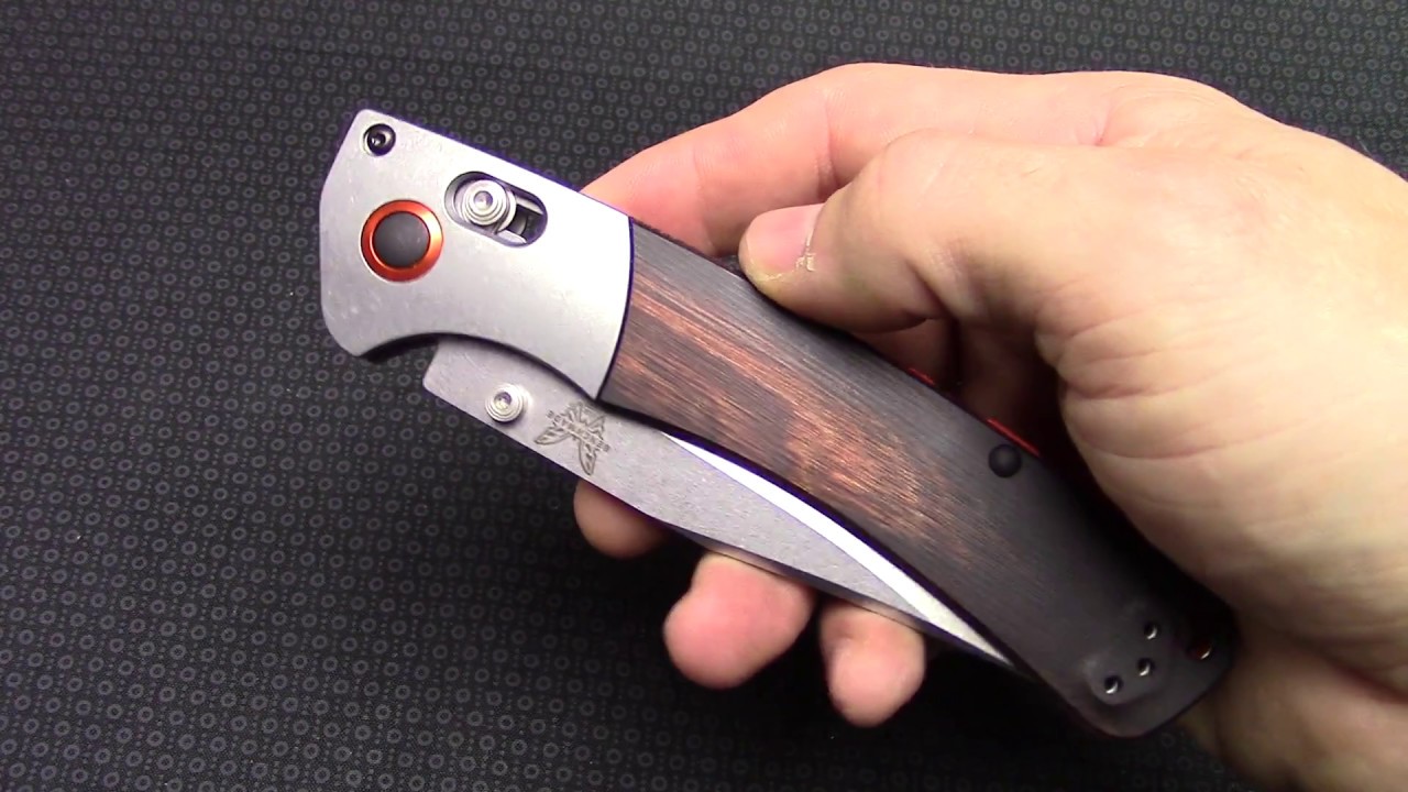 Benchmade 150802 Crooked River Axis Folding Knife Wood Elite