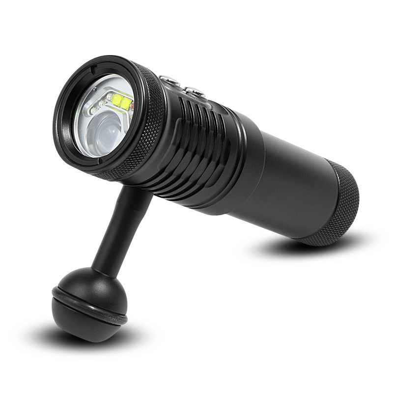 Hi-Max V17 Professional Diving Photo/Video Torch -2200 Lumens (Auto Flash LED and White/Red UV Light)