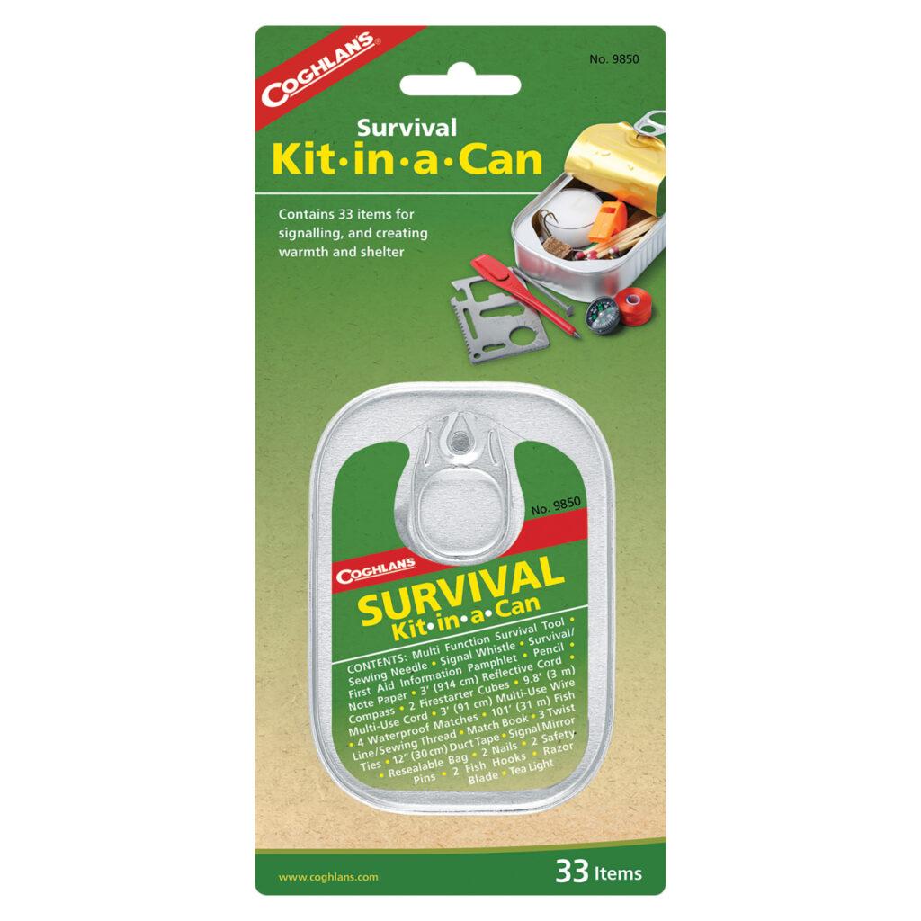 Coghlan’s Survival KitinaCan Elite Outdoor Gear