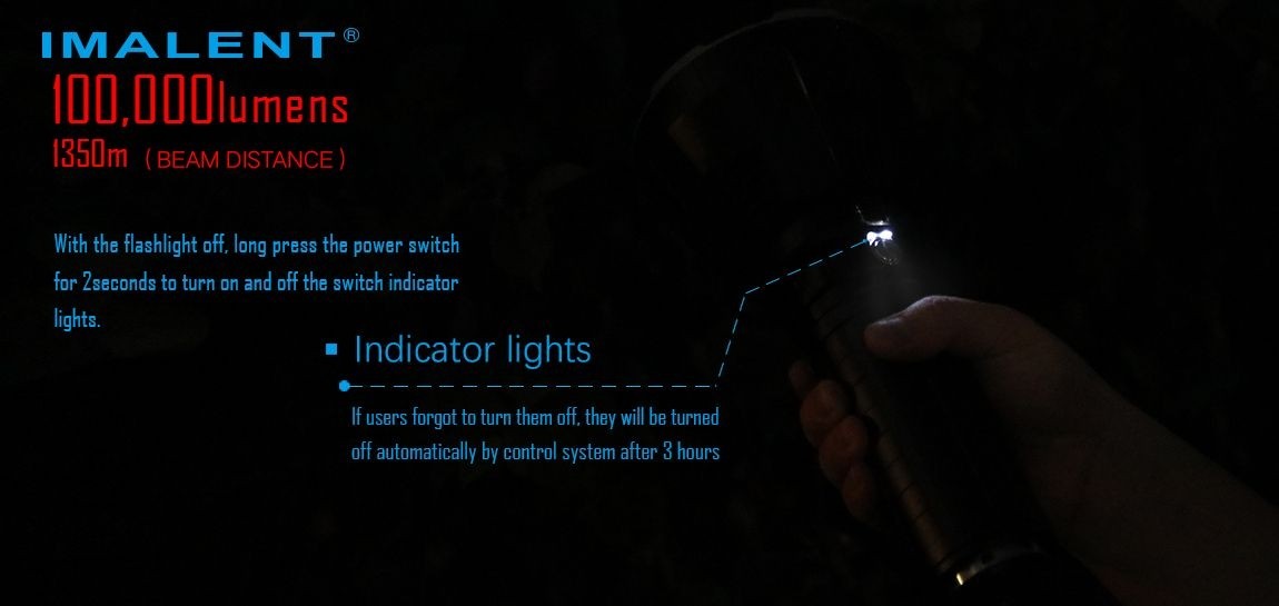 Imalent MS18 Ambassador of Light Rechargeable Search Light - 100,000 Lumens - Image 5