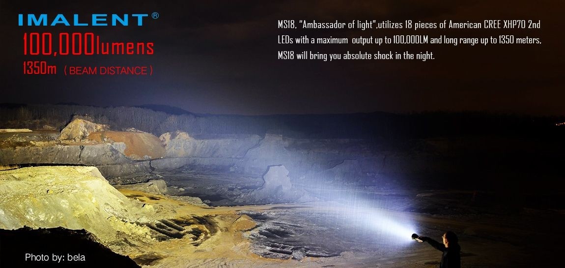Imalent MS18 Ambassador of Light Rechargeable Search Light - 100,000 Lumens - Image 12