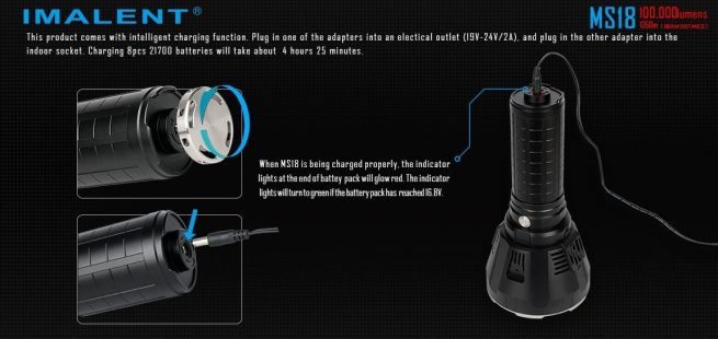 Imalent MS18 Ambassador of Light Rechargeable Search Light - 100,000 Lumens - Image 11