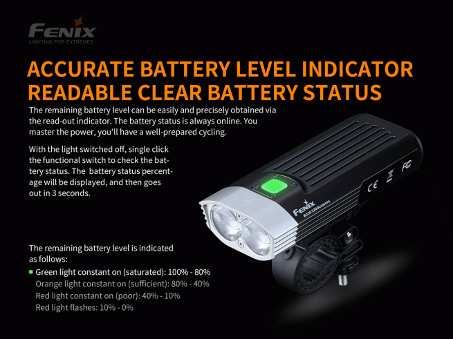 Fenix BC30 V2.0 Bicycle Light with Wireless Control- 2200 Lumens - Image 12