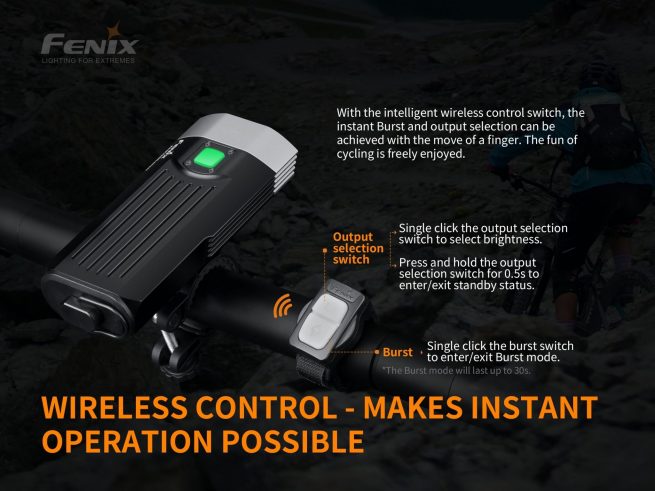 Fenix BC30 V2.0 Bicycle Light with Wireless Control- 2200 Lumens - Image 5