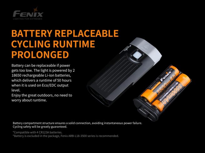 Fenix BC30 V2.0 Bicycle Light with Wireless Control- 2200 Lumens - Image 4