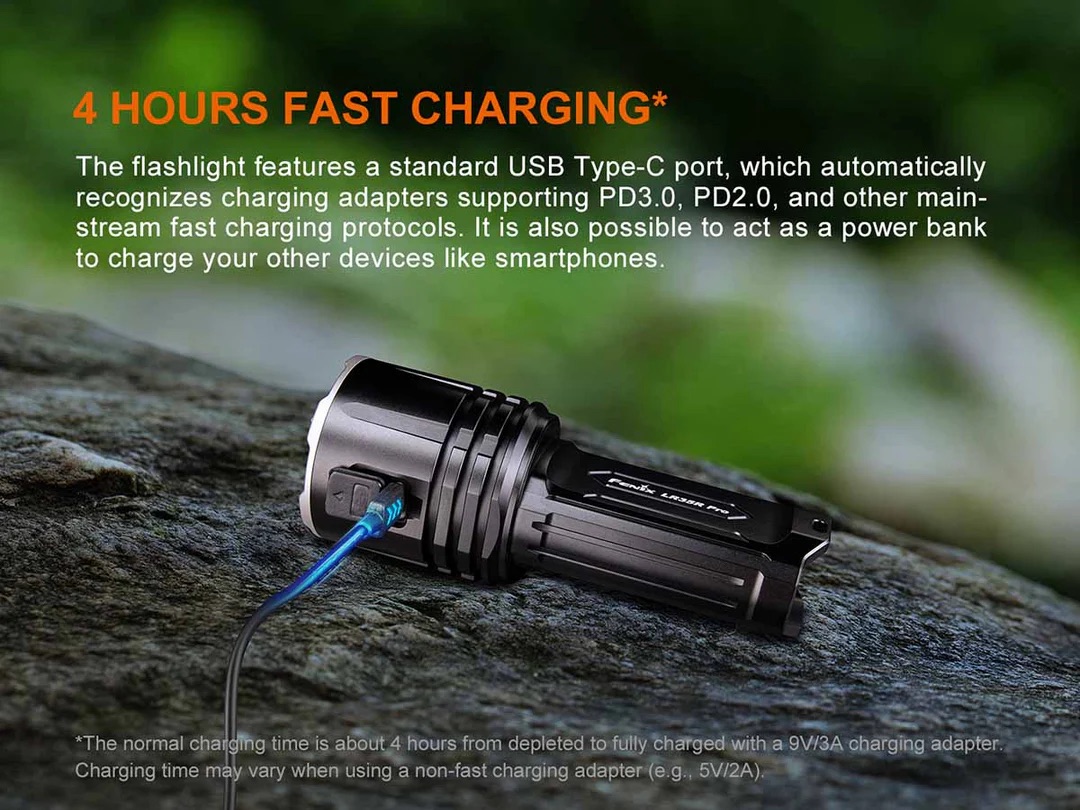 Fenix LR35R PRO Compact Type-C Rechargeable Searchlight (10,000 Lumens, 500 Metres) - Image 12