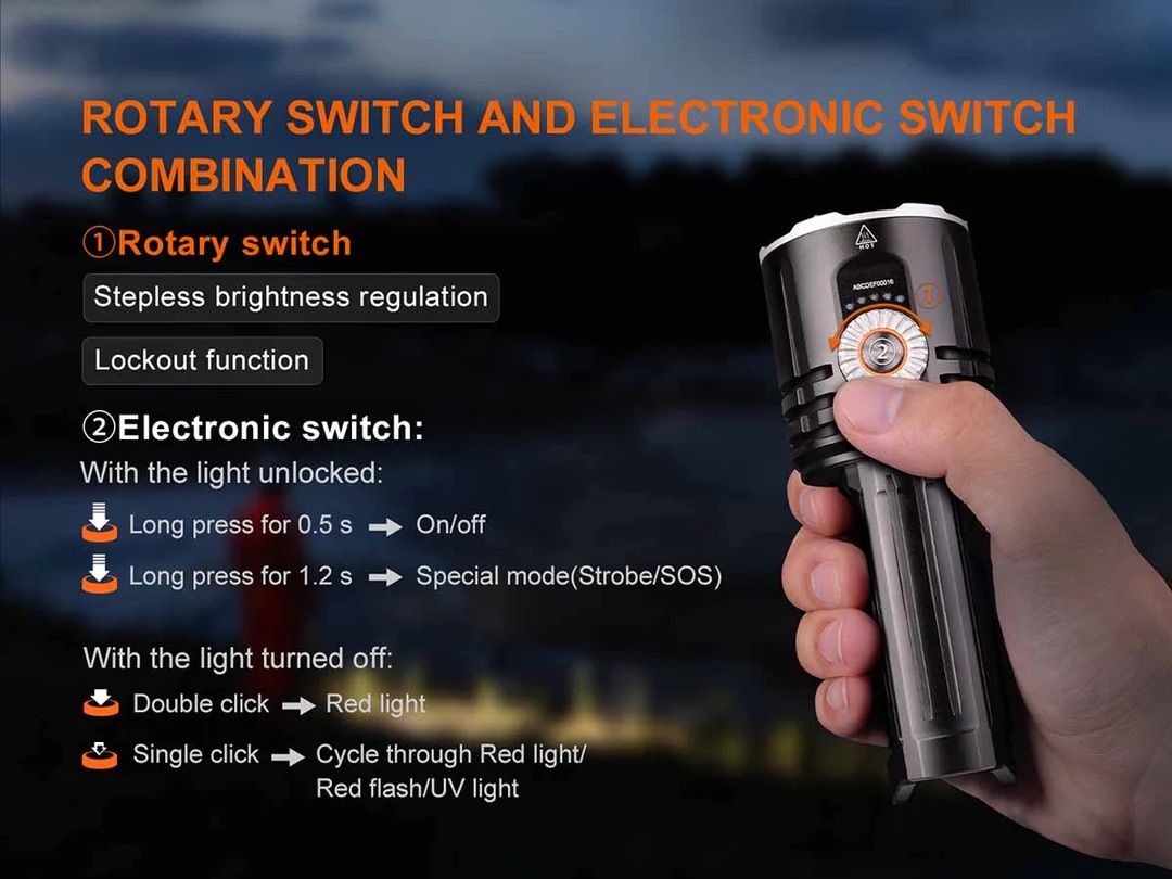 Fenix LR35R PRO Compact Type-C Rechargeable Searchlight (10,000 Lumens, 500 Metres) - Image 8