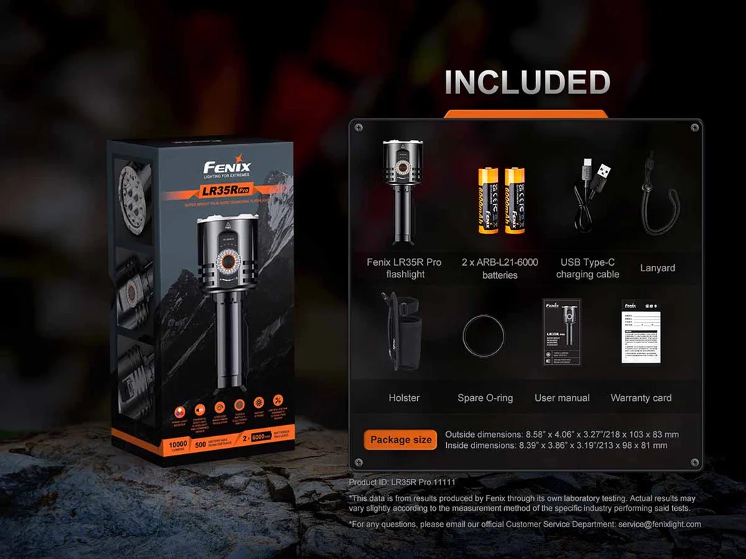 Fenix LR35R PRO Compact Type-C Rechargeable Searchlight (10,000 Lumens, 500 Metres) - Image 18