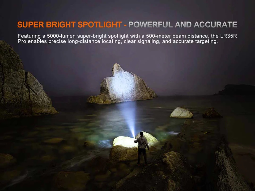 Fenix LR35R PRO Compact Type-C Rechargeable Searchlight (10,000 Lumens, 500 Metres) - Image 6