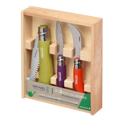 Opinel Gardener's Tool Set, 3pc in Wooden Box