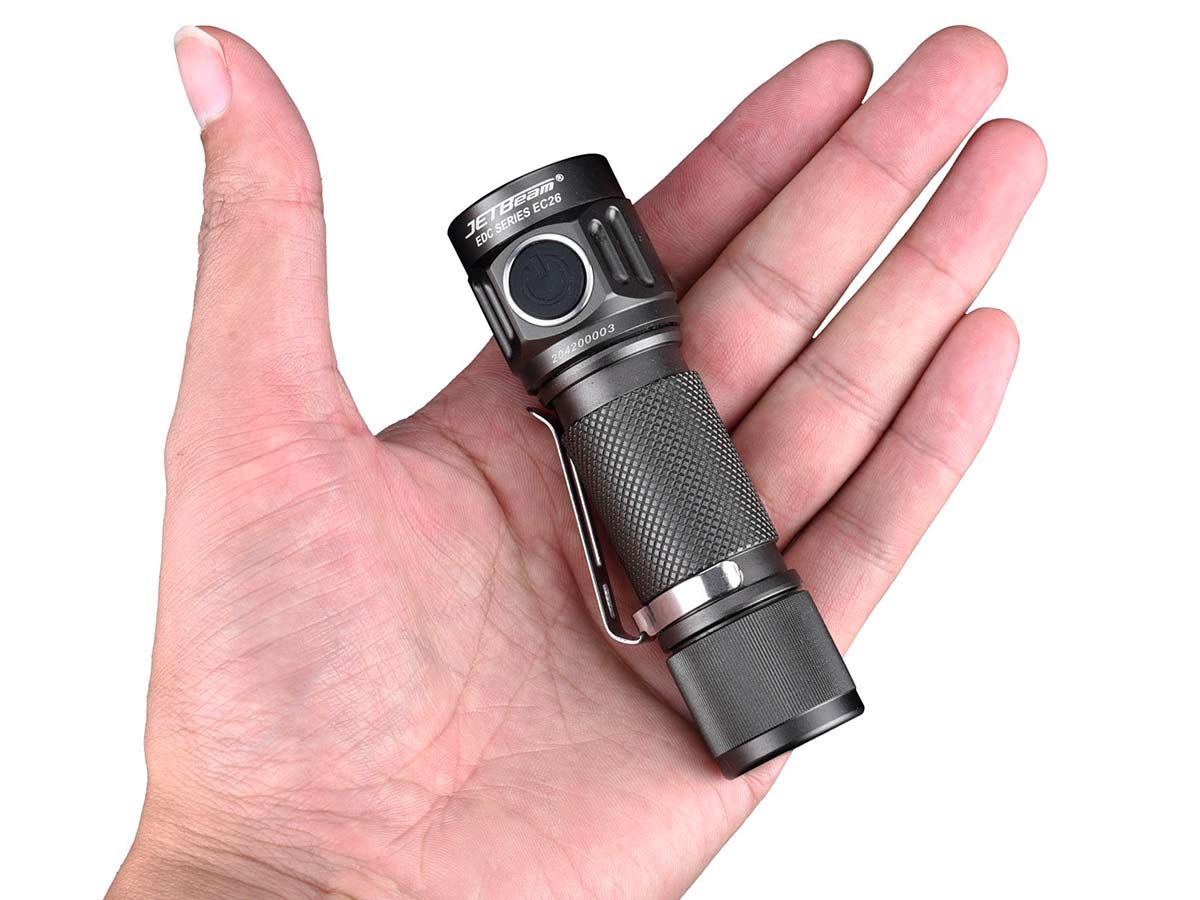 JETBeam EC26 EDC Pocket Flashlight with Stepless Dimming (3600 Lumens, 268 Metres)
