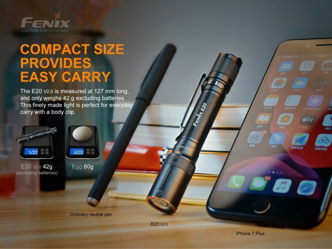 Fenix E20 V2.0 Compact 2AA Flashlight (350 lumens) - Image 7