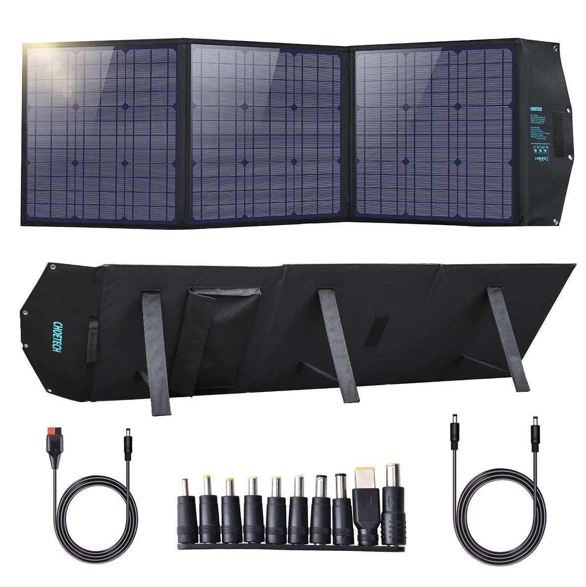 120w Choetech Solar Panel and 72,000mAh Power Bank Kit