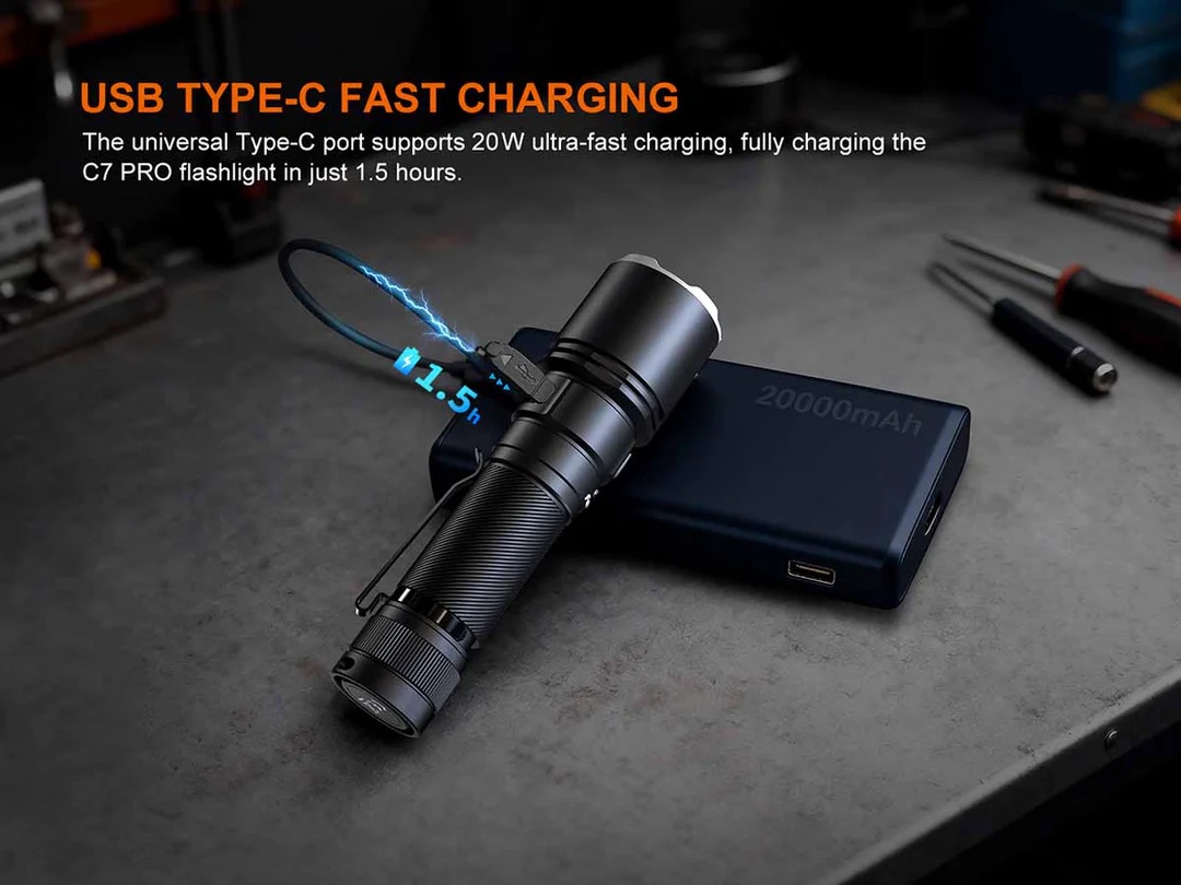 Fenix C7 Pro Rechargeable High Performance Torch with Magnetic Base (4600 Lumens, 339 Metres) - Image 11