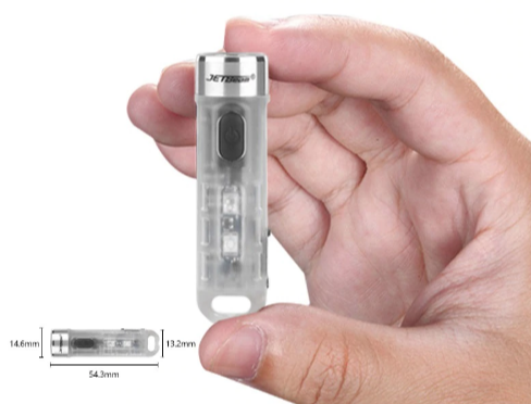 JETBeam MINI-ONE SC Rechargeable Keychain Light - 400 Lumens + 365nm UV Light and RBG