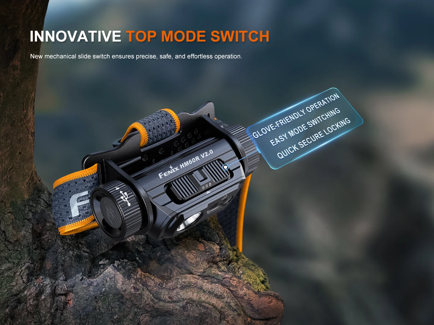 Fenix HM60R V2.0 Rechargeable Headlamp with Red Light and Stride Frequency Sensor (1600 Lumens, 170 Metres) - Image 9