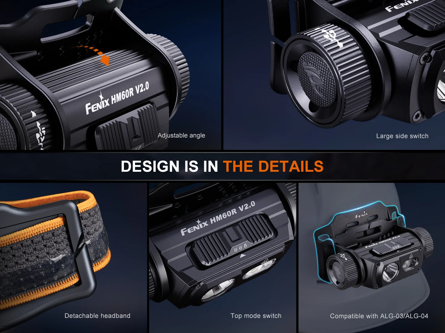 Fenix HM60R V2.0 Rechargeable Headlamp with Red Light and Stride Frequency Sensor (1600 Lumens, 170 Metres) - Image 16