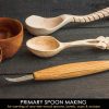 BeaverCraft Open Curve Spoon Knife with Leather Cover - SK4S - Image 3