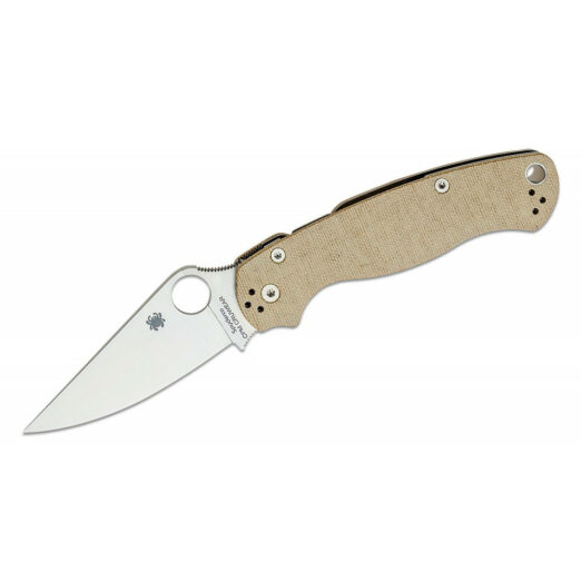 Spyderco Paramilitary 2 - Brown Canvas Micarta with 