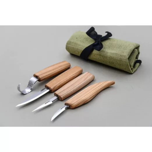 Beaver Craft Spoon Carving Set in Tool Roll - S09