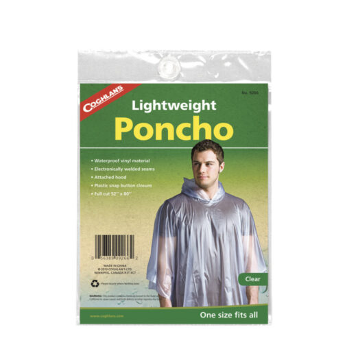 Coghlan's Poncho- Lightweight Clear