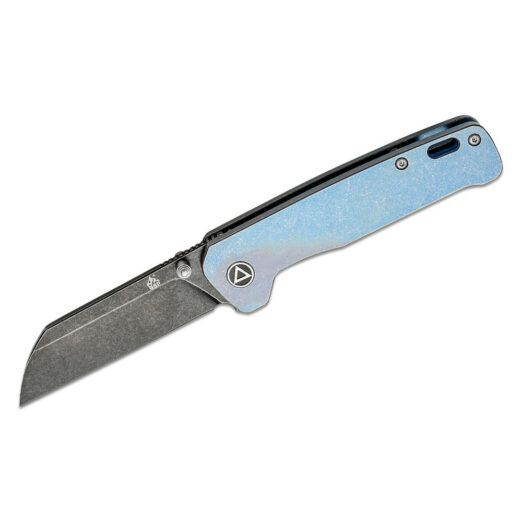 QSP Penguin - Blue Stonewash Ti Handle with Black Stonewash Blade, QS130-S