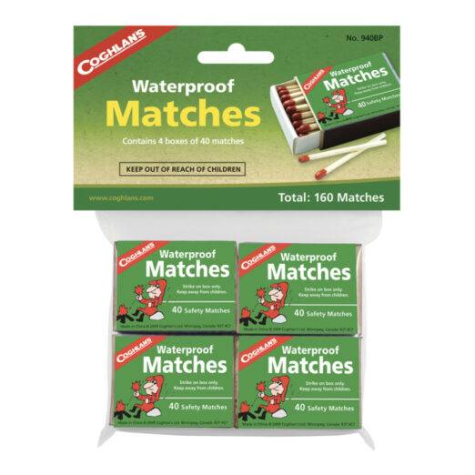 Coghlan's Waterproof Matches - 4 boxes of 40 matches