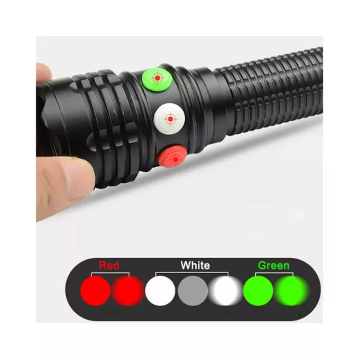 Tri-Colour Signal Flashlight - Red, Green, White