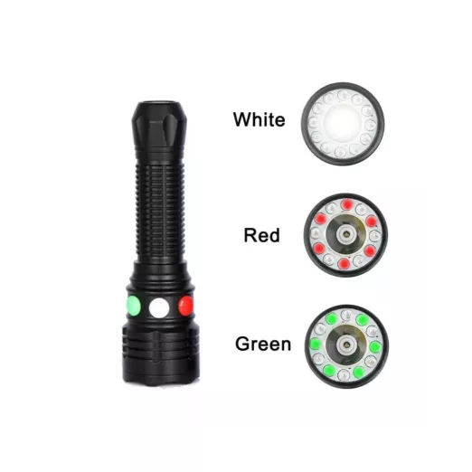 Tri-Colour Signal Flashlight - Red, Green, White