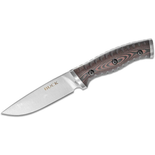Buck Small Selkirk Fixed Blade, Brown Micarta with Thermoplastic Pouch 853BRS