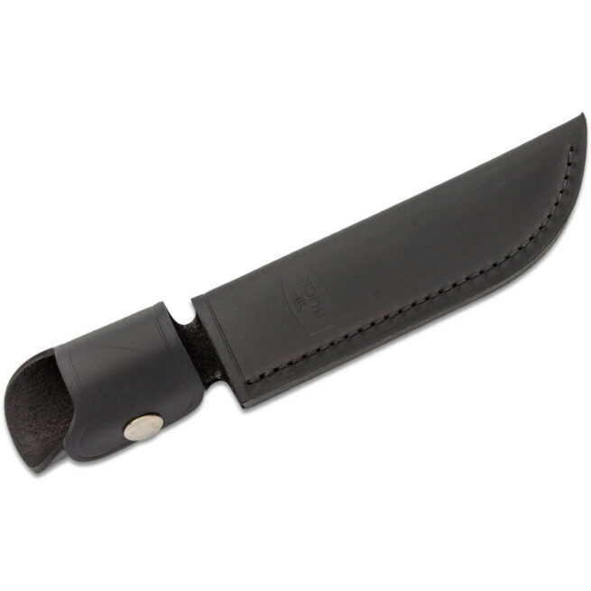Buck Special Hunting Knife, Black Phenolic Handles and Leather Pouch 119BKS - Image 5