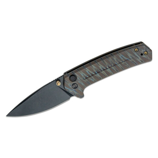 WE Knife Co. Culex, Tiger Stripe Flamed Titanium with Black Stonewash CPM-20CV Blade, WE21026B-7