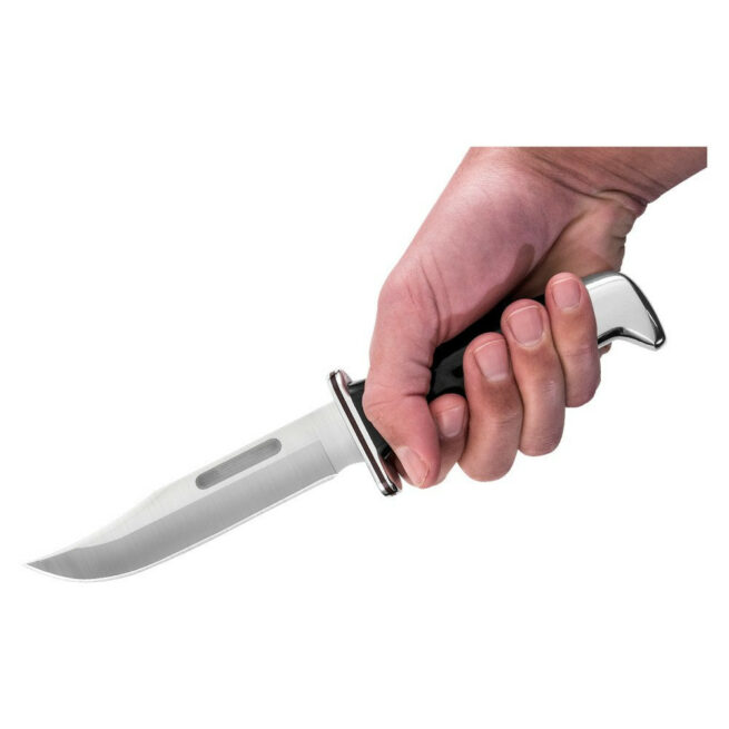 Buck Special Hunting Knife, Black Phenolic Handles and Leather Pouch 119BKS - Image 3
