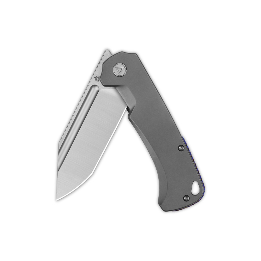 QSP Rhino QS143A, Bead Blasted Titanium with Satin M390 Blade Elite