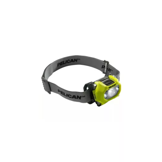 Pelican 2765 Intrinsically Safe LED Headlamp -Yellow, 155 Lumens, 3AAA