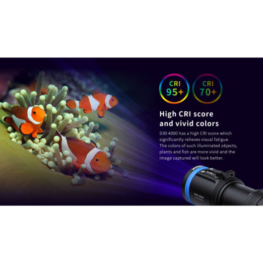 XTAR D30 4000 Dive Torch Kit - Multi-Coloured LED, 4000 Lumens