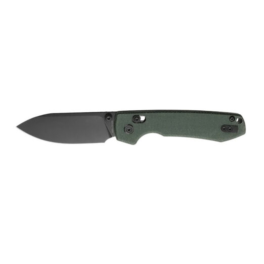 Vosteed Raccoon - 3.25’’ 14C28N Black Blade, Cross-Bar Lock, Green Micarta Handle